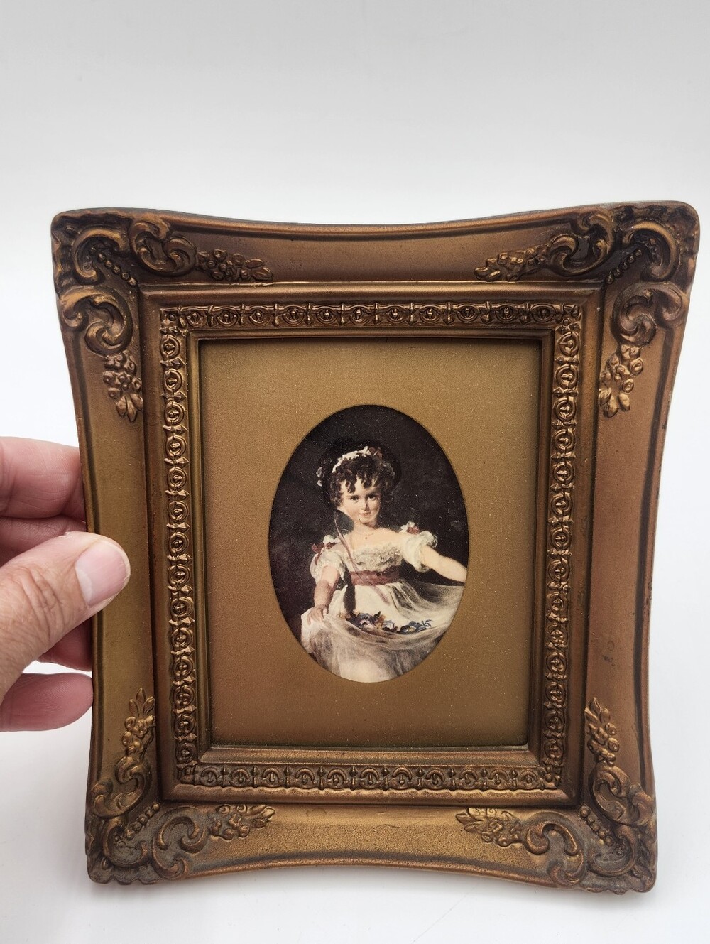 Vintage Gold Ornate Baroque Frame Sir Thomas Lawrence's "Miss Murray" wall art